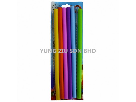 8PCS SILICONE STRAW SET(12MM STRAW+2PCS BRUSH)